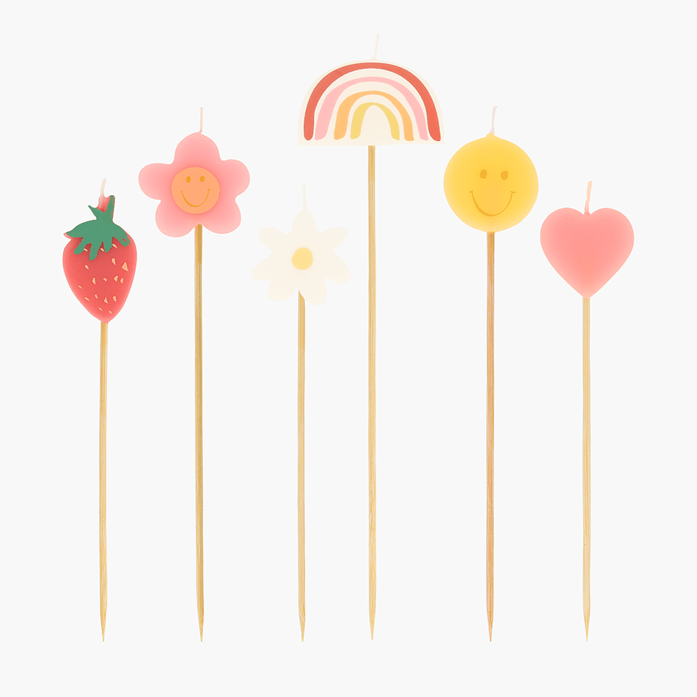 Meri Meri Happy Face Icons Candles, Shopsweetluluss
