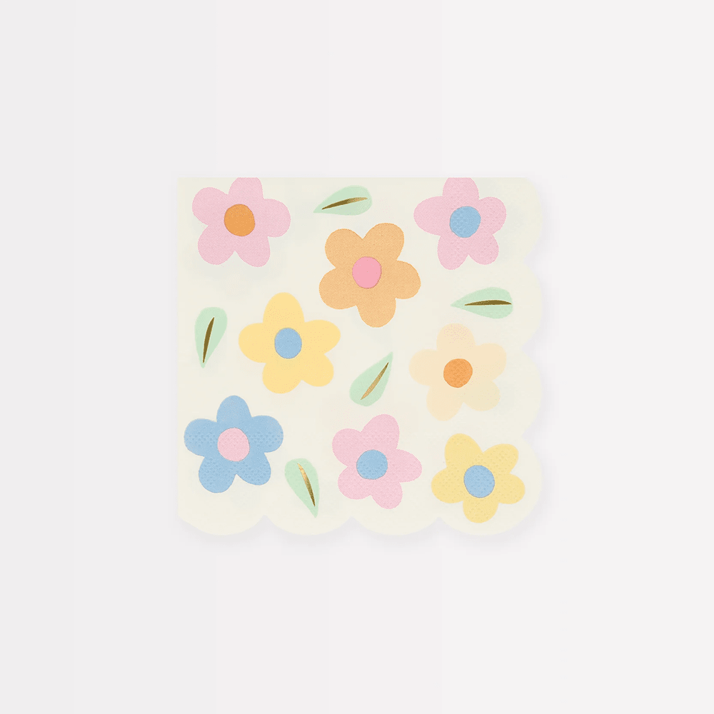 Meri Meri Happy Flowers Small Napkins, Shopsweetluluss