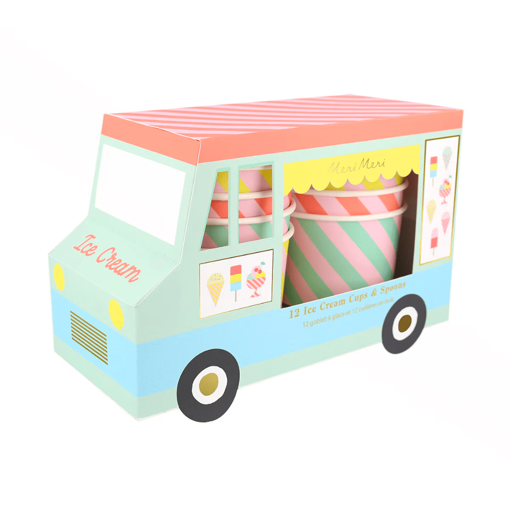 Meri Meri Ice Cream Cups & Spoons, Shopsweetluluss