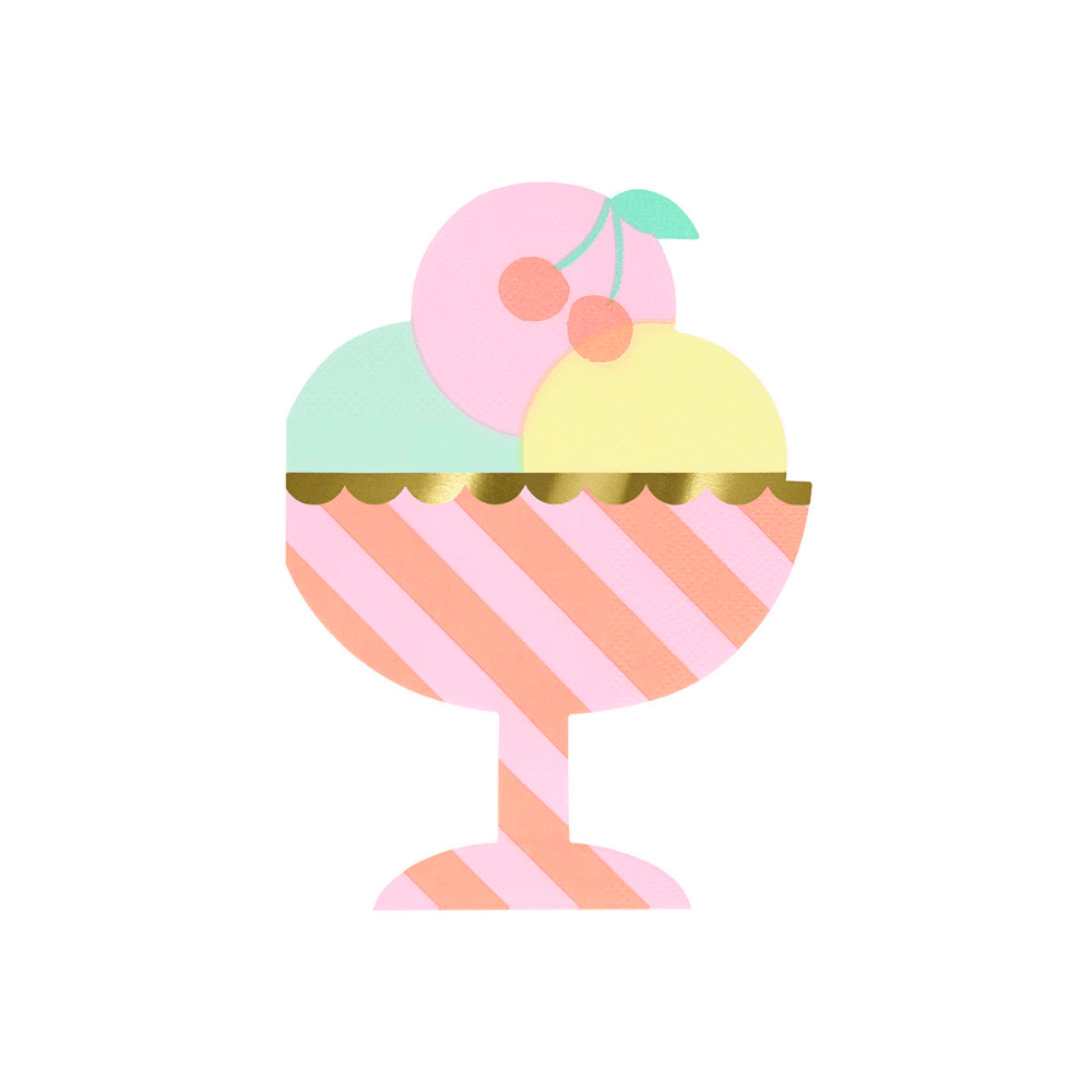 Meri Meri Ice Cream Sundae Napkins, Shopsweetluluss
