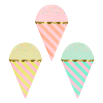 Meri Meri Ice Cream With Sprinkles Plates, Shopsweetluluss