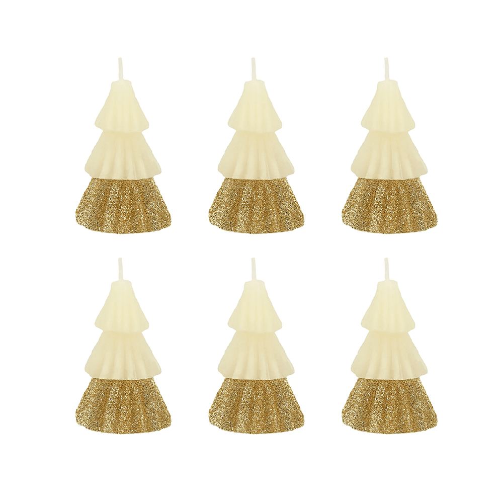 Meri Meri Ivory Mini Tree Candles, Shopsweetluluss