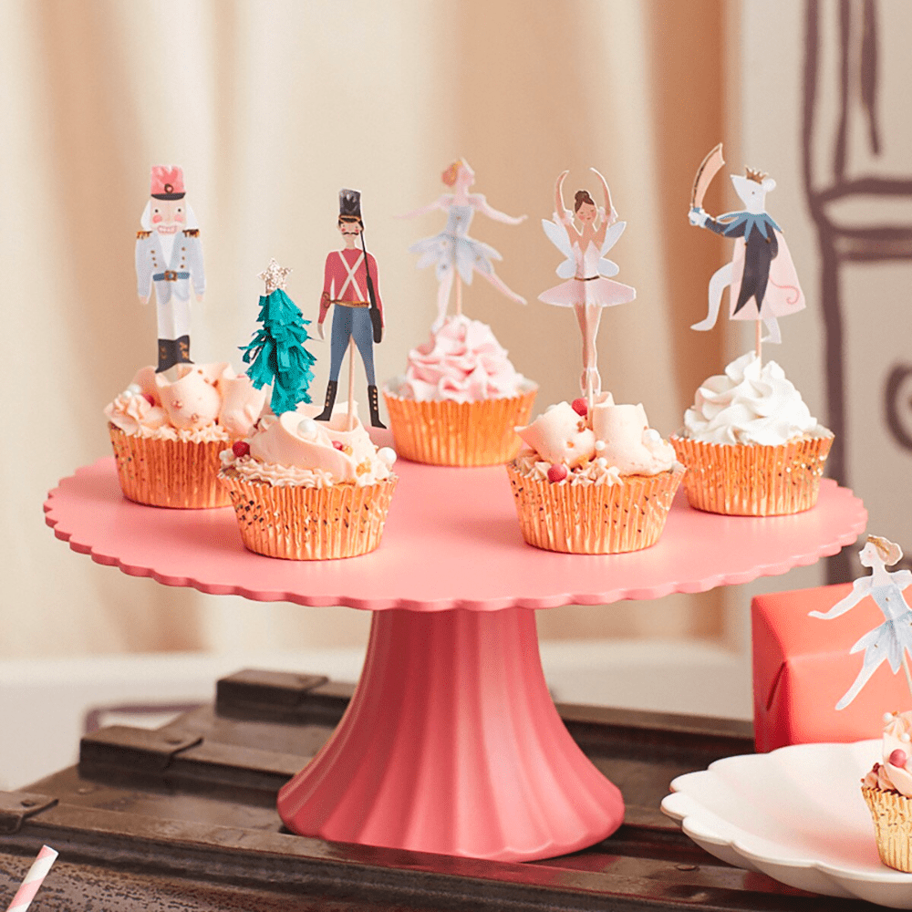 Meri Meri Large Pink Reusable Bamboo Cake Stand, Shopsweetluluss