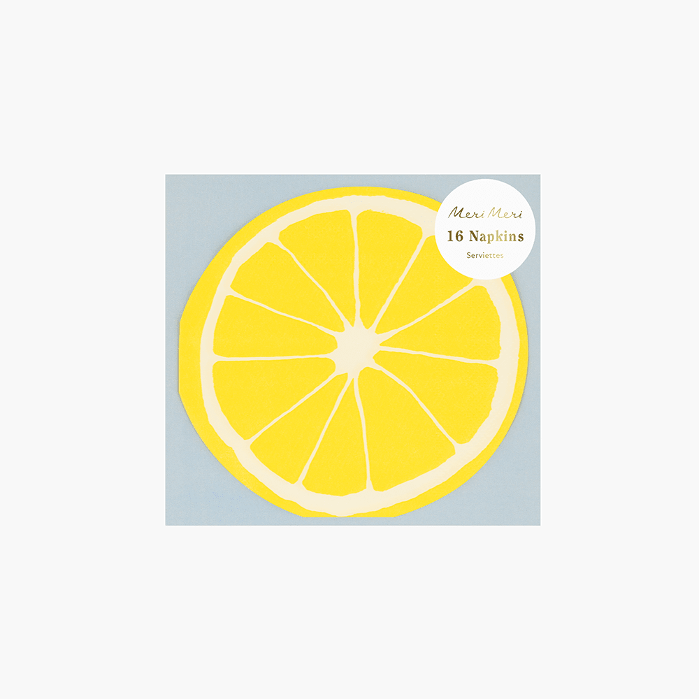 Meri Meri Lemon Napkins, Shopsweetluluss