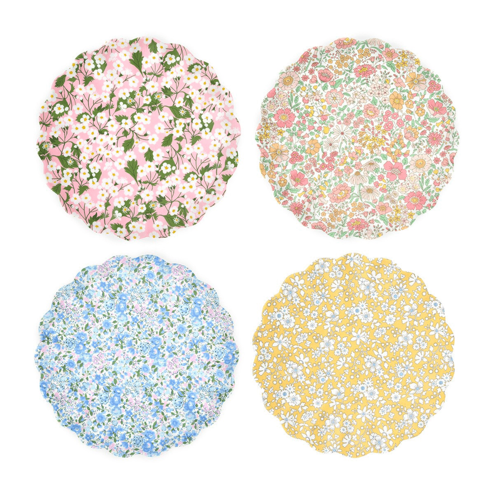 Meri Meri x Liberty Mixed Set Reusable Small Plates, Shopsweetluluss