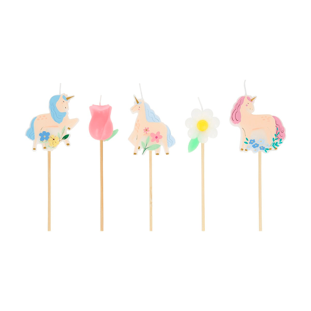 Meri Meri Meadow Unicorns Candles, Shopsweetluluss