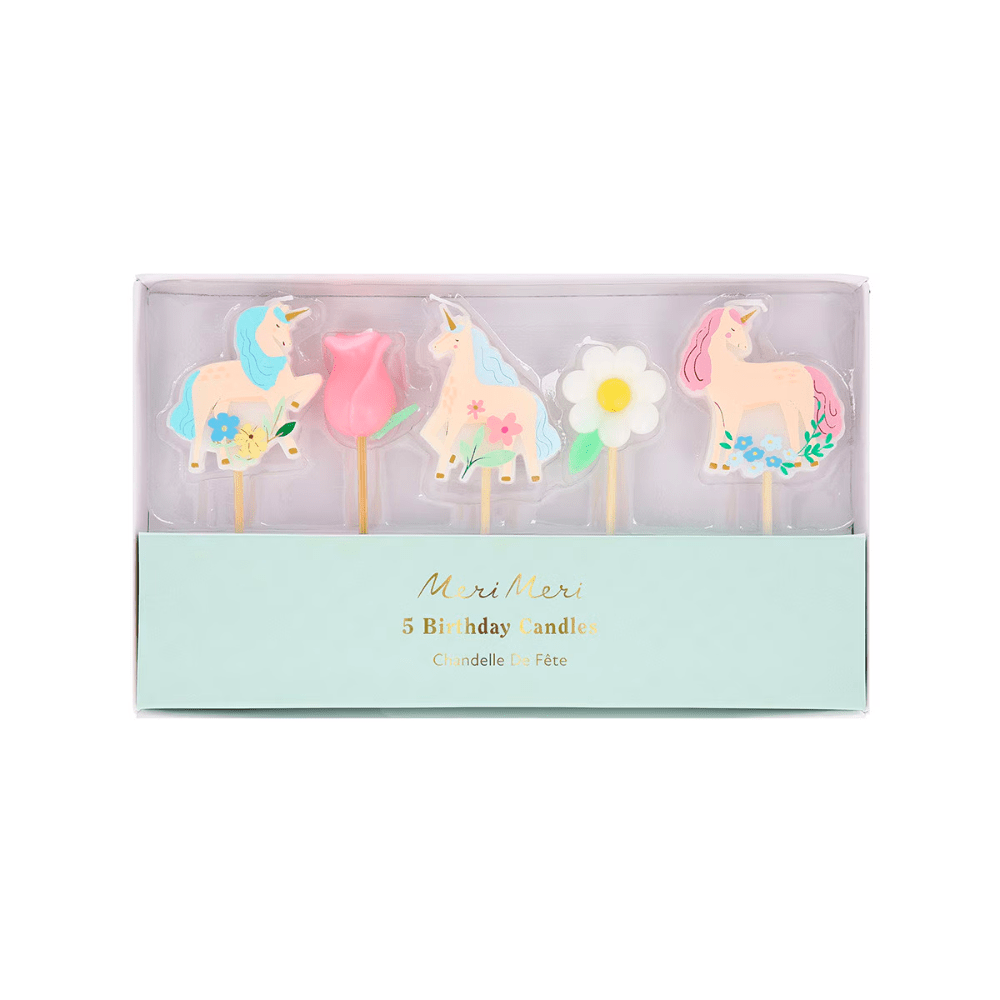 Meri Meri Meadow Unicorns Candles, Shopsweetluluss
