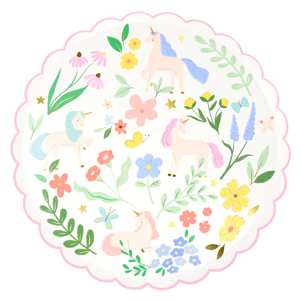 Meri Meri Meadow Unicorns Dinner Plates, Shopsweetluluss