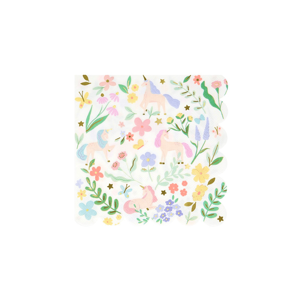 Meri Meri Meadow Unicorns Small Napkins, Shopsweetluluss 
