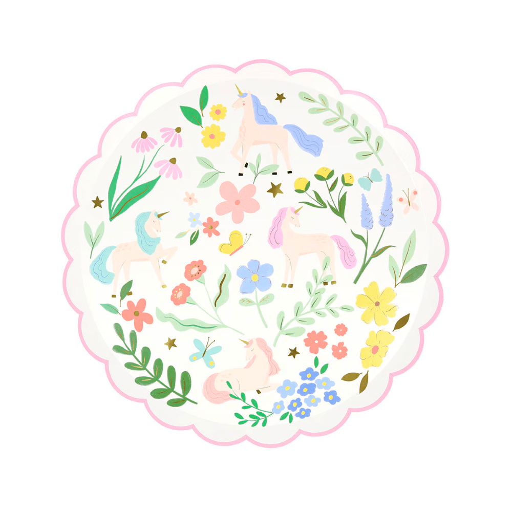 Meri Meri Meadow Unicorns Side Plates, Shopsweetluluss