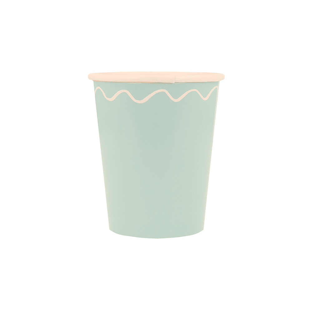 Meri Meri Mixed Wavy Line Cups, Shopsweetluluss