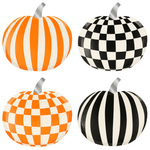 Meri Meri Mod Pattern Pumpkin Plates, Shopsweetluluss