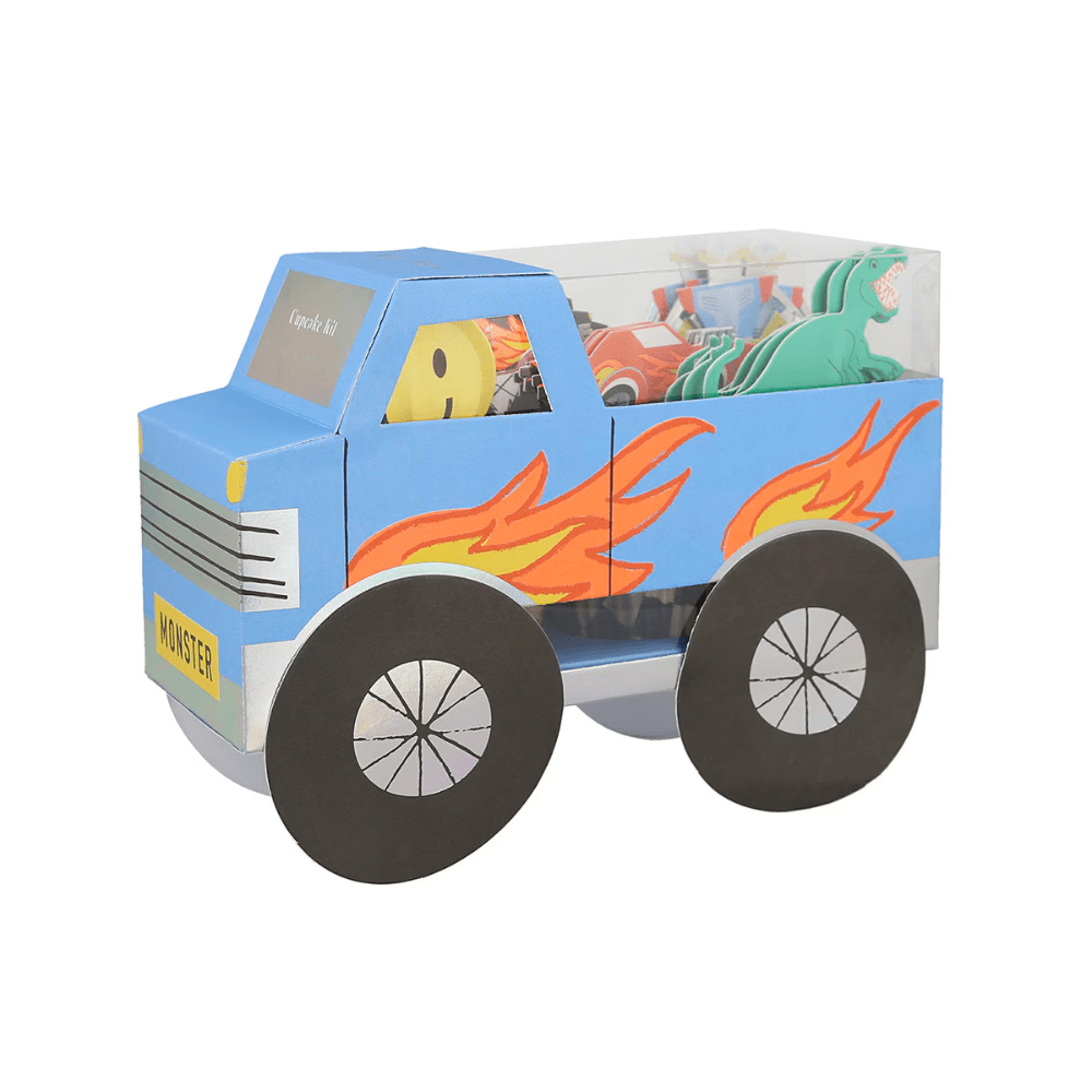 Meri Meri Monster Truck Cupcake Kit, Shopsweetluluss
