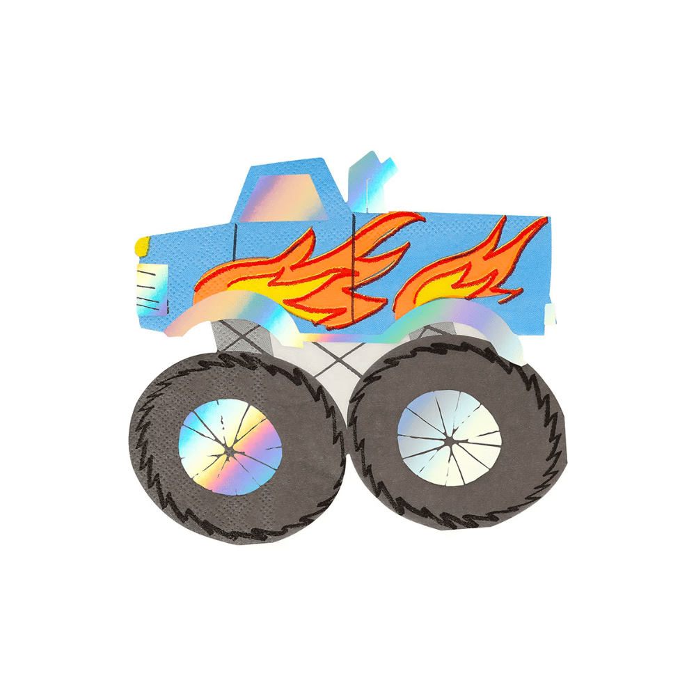 Meri Meri Monster Truck Napkins, Shopsweetluluss