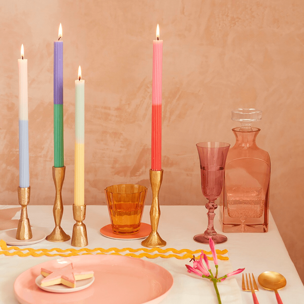 Meri Meri Multi Block Colour Table Candles, Shopsweetluluss