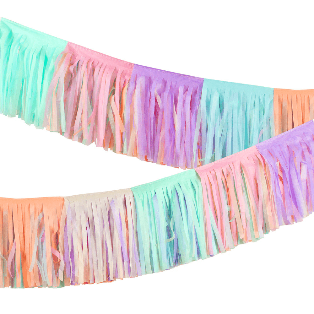 Meri Meri Pastel Fringe Garland, Shopsweetluluss
