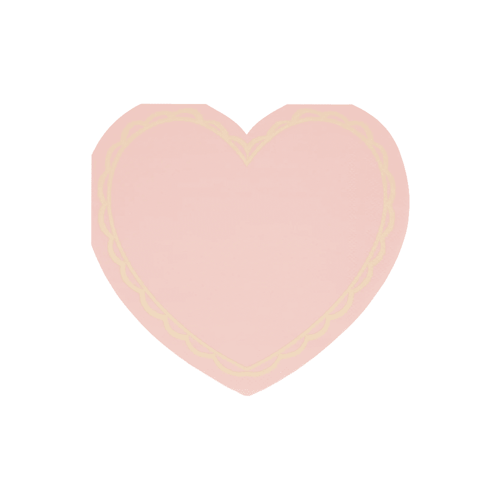 Meri Meri Pastel Heart Large Napkins, Shopsweetluluss