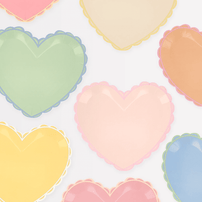 Meri Meri Pastel Heart Large Plates, Shopsweetluluss