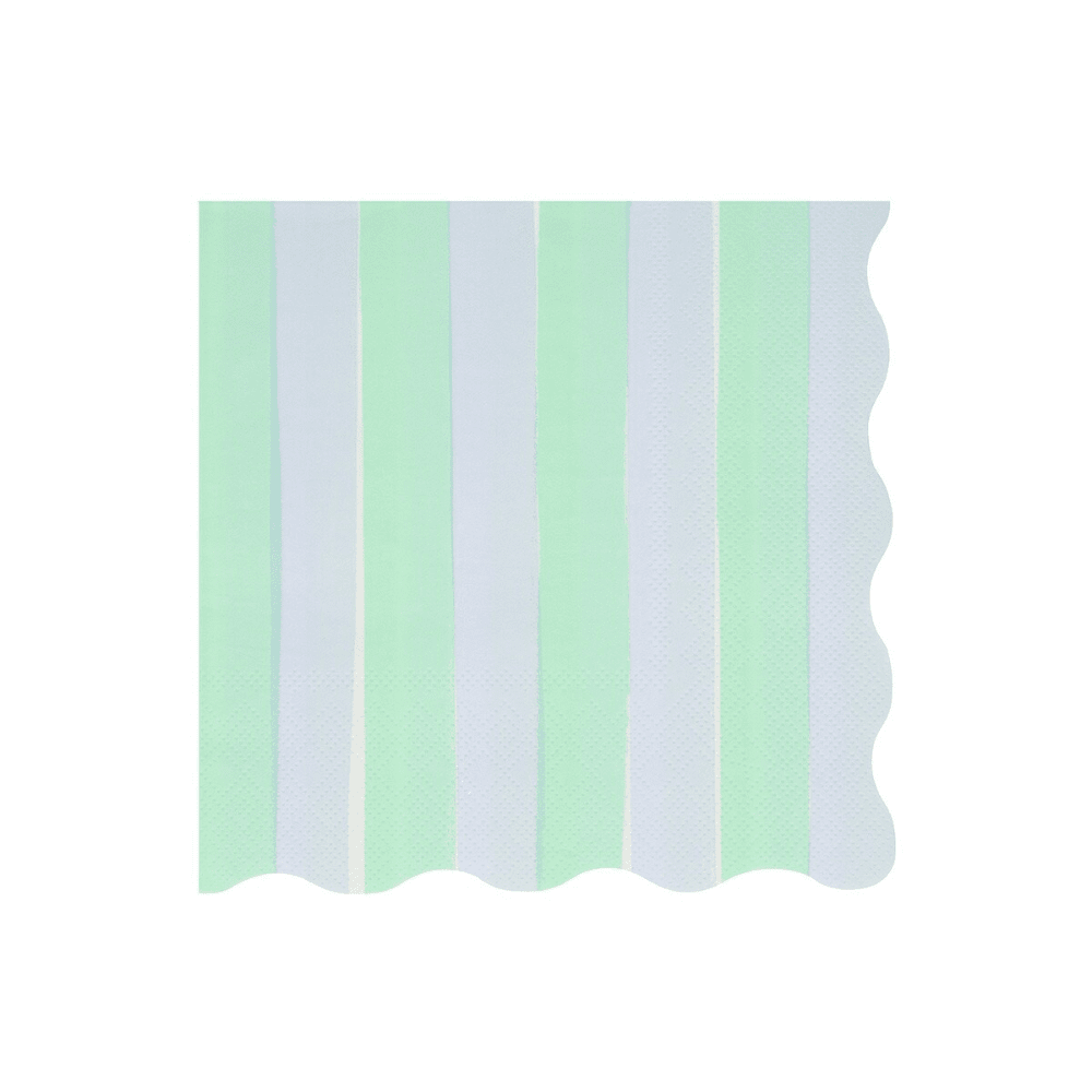 Meri Meri Pastel Stripe Large Napkins, Shopsweetluluss