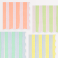 Meri Meri Pastel Stripe Large Napkins, Shopsweetluluss