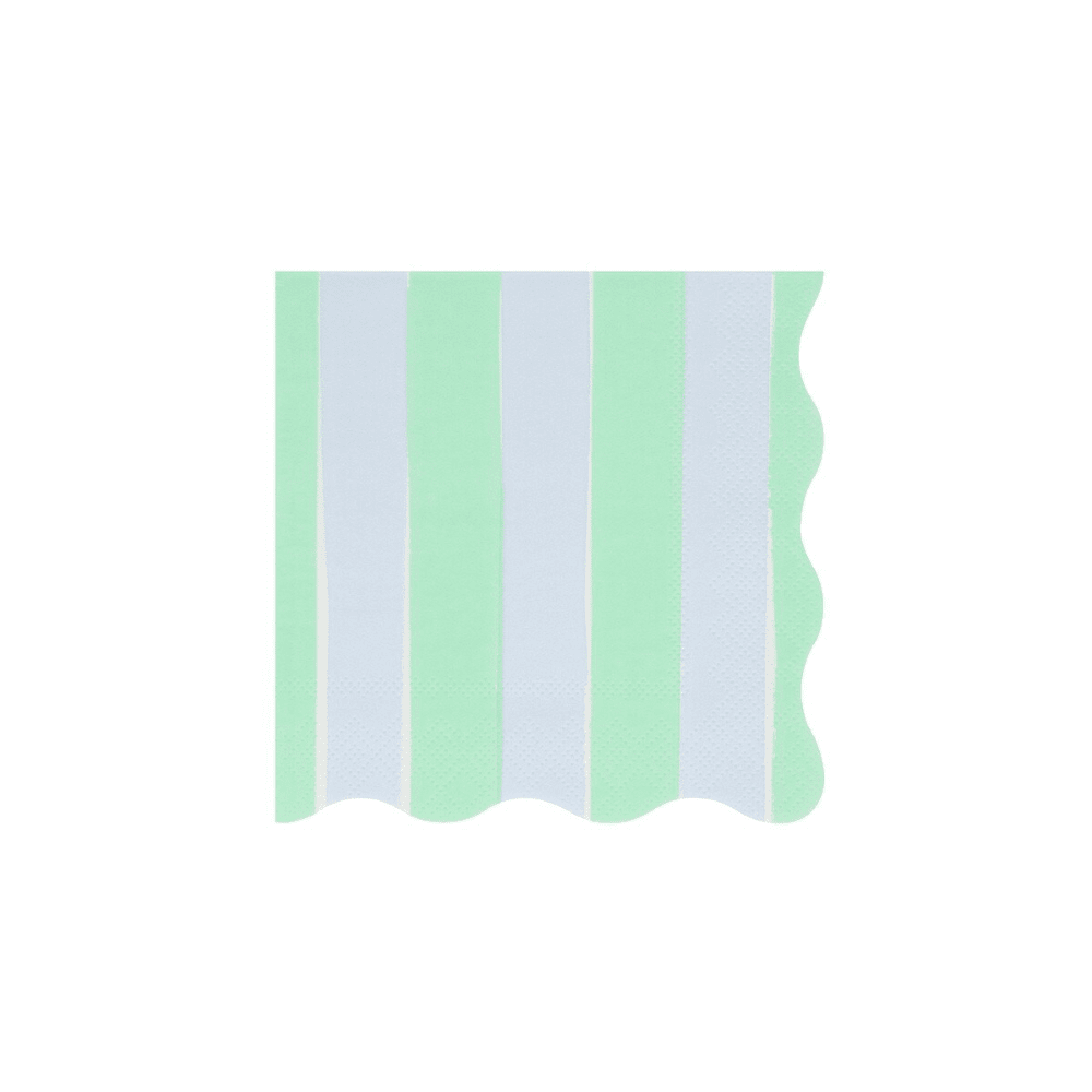 Meri Meri Pastel Stripe Small Napkins, Shopsweetluluss