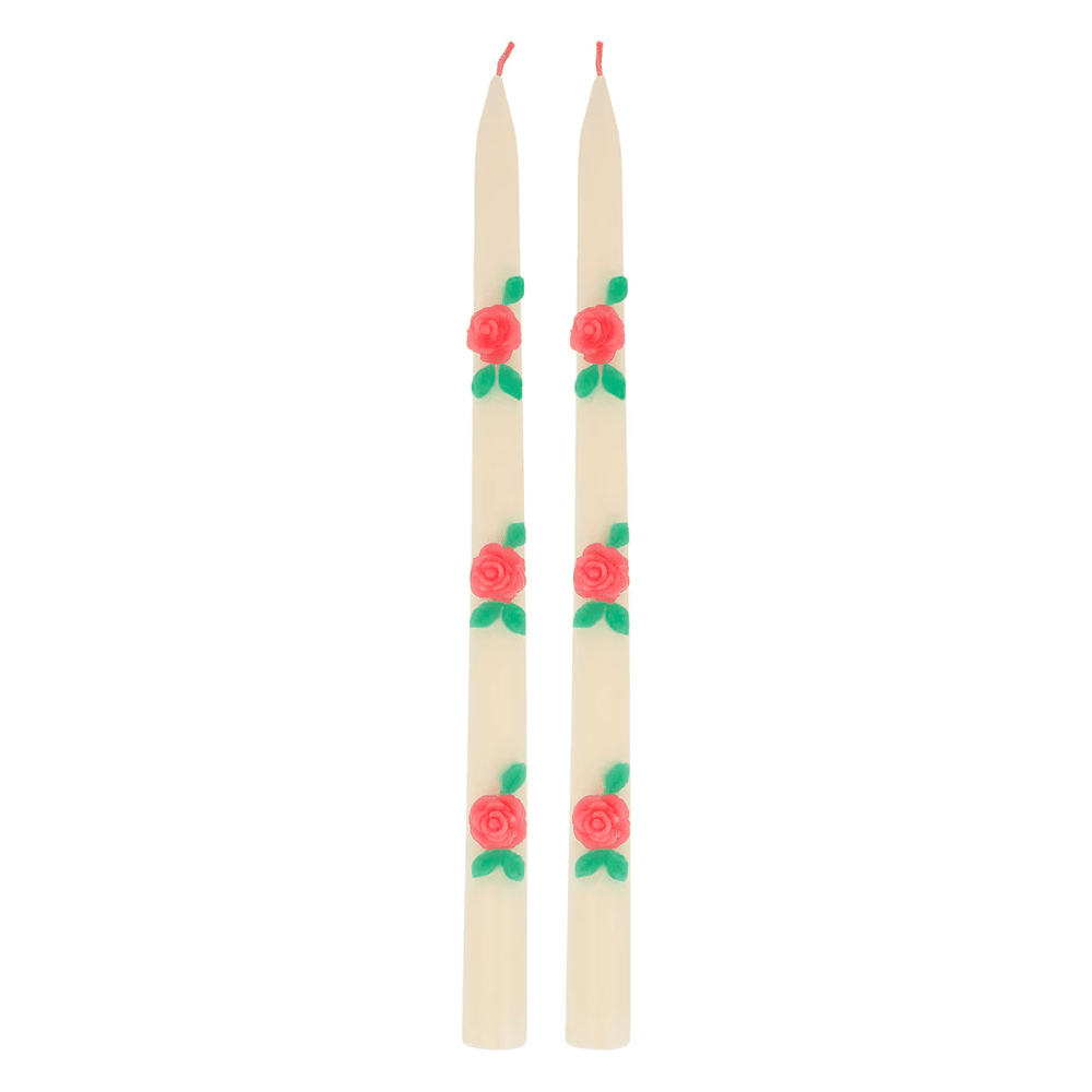 Meri Meri Rose Taper Candles, Shopsweetluluss