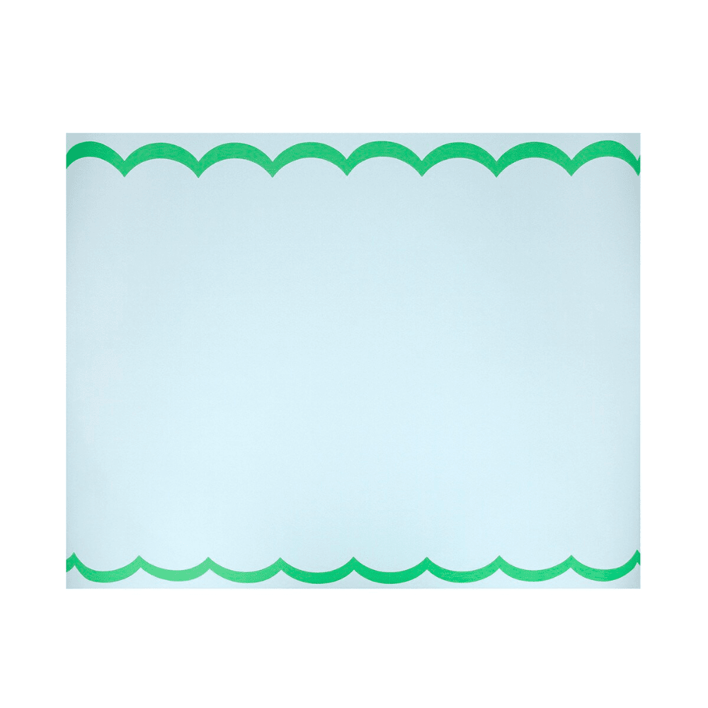 Meri Meri Scalloped Edge Blue Green Table Runner, Shopsweetluluss 