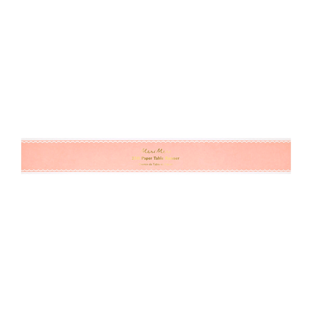 Meri Meri Scalloped Edge Pink Table Runner, Shopsweetluluss
