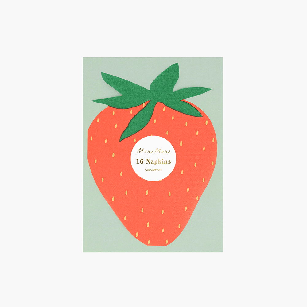 Meri Meri Strawberry Napkins, Shopsweetluluss