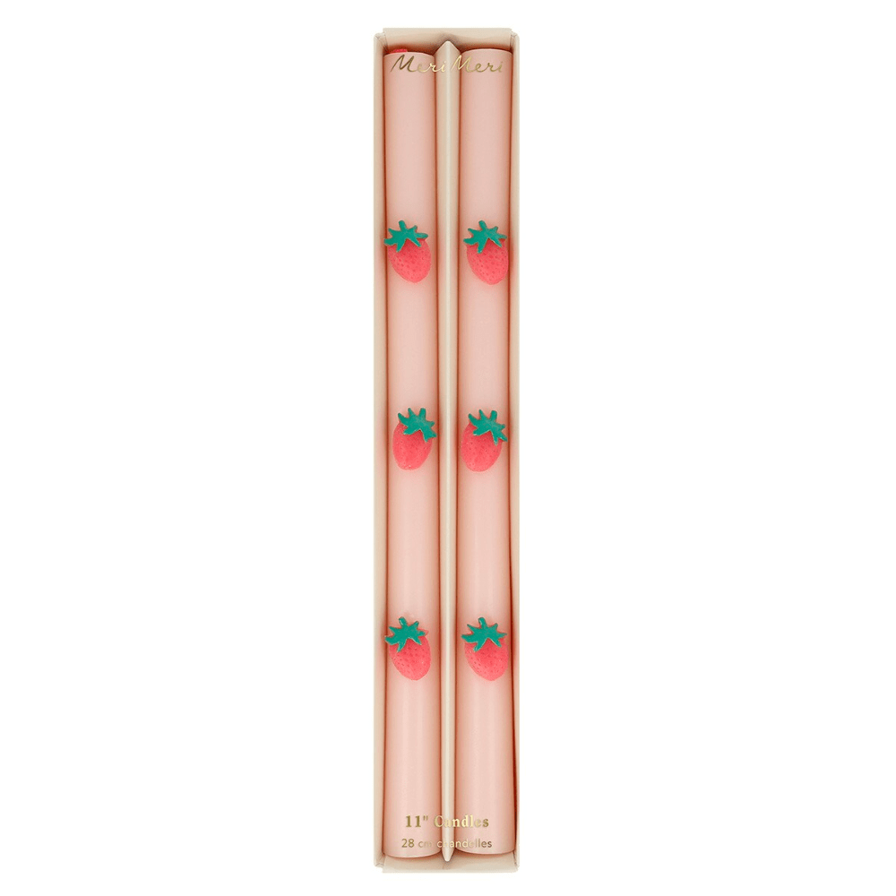 Meri Meri Strawberry Table Candles, Shopsweetluluss