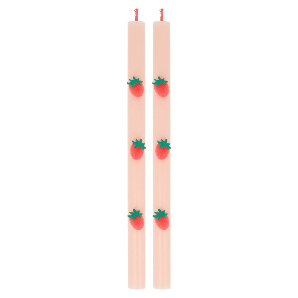 Meri Meri Strawberry Table Candles, Shopsweetluluss