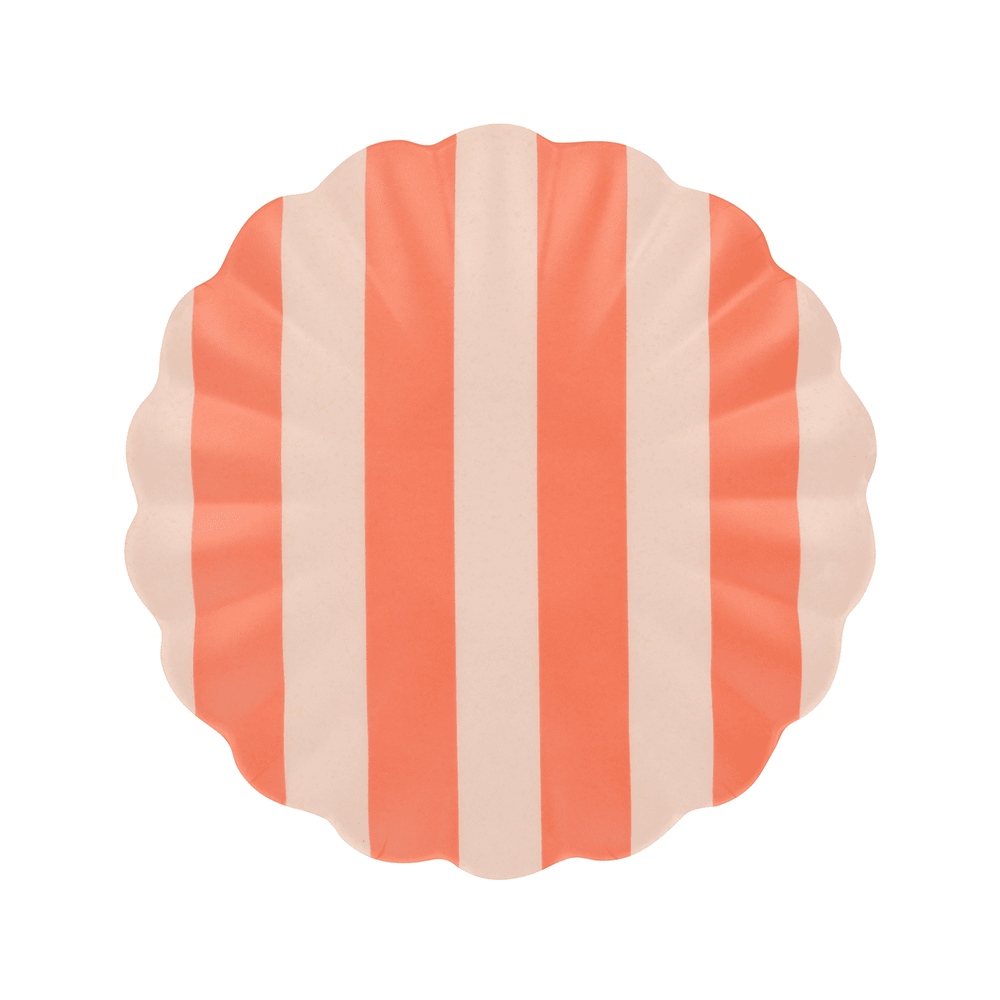 Meri Meri Stripy Reusable Bamboo Small Plates, Shopsweetluluss