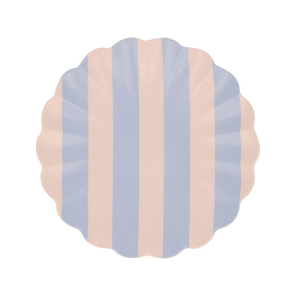 Meri Meri Stripy Reusable Bamboo Small Plates, Shopsweetluluss
