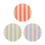 Meri Meri Stripy Reusable Bamboo Small Plates, Shopsweetluluss