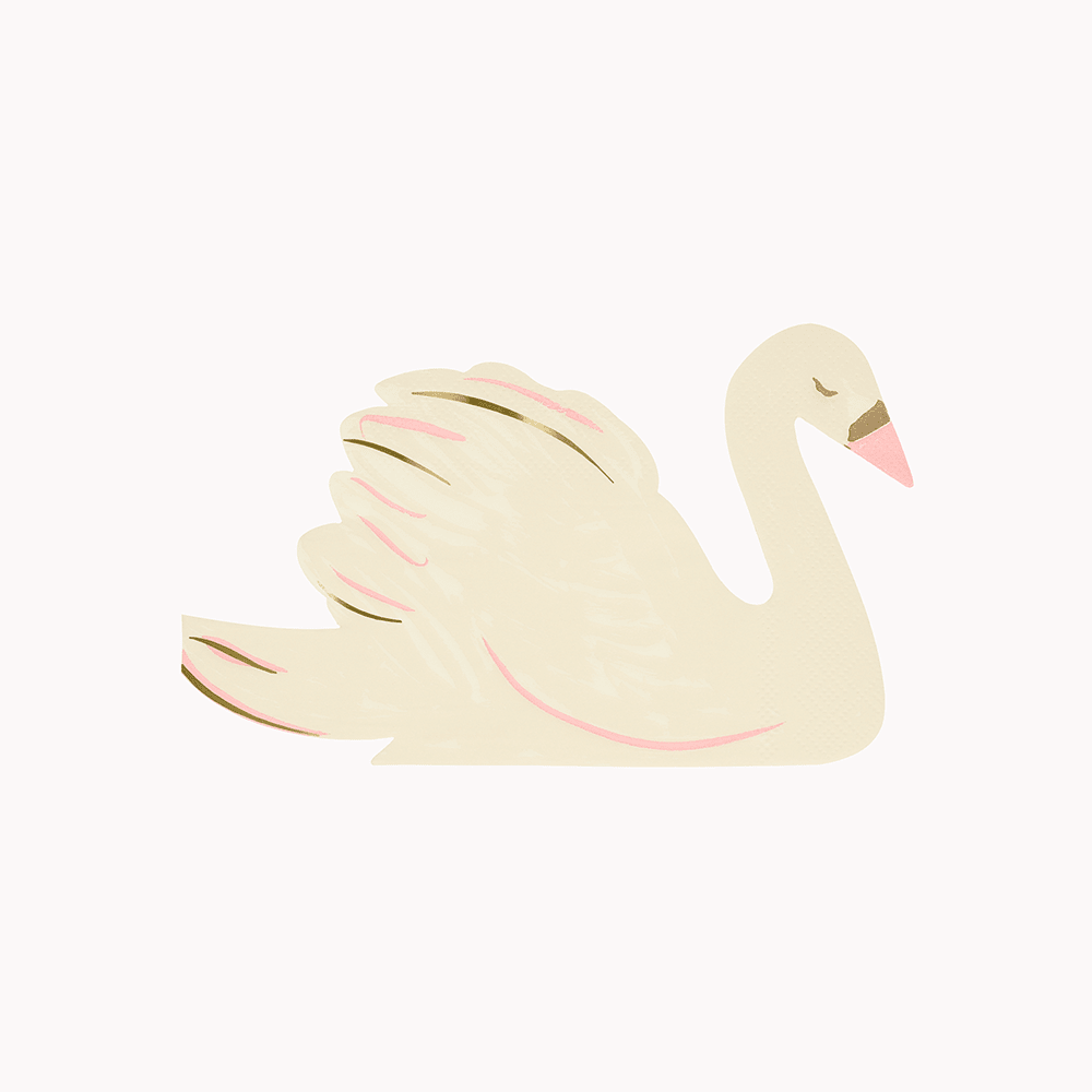 Meri Meri Swan Shaped Napkins, Shopsweetluluss