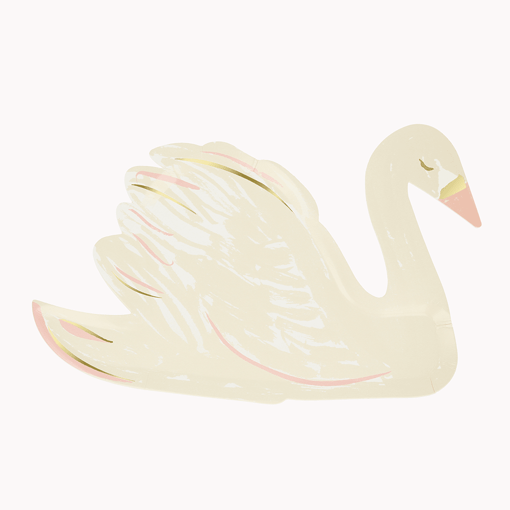 Meri Meri Swan Shaped Plates, Shopsweetluluss