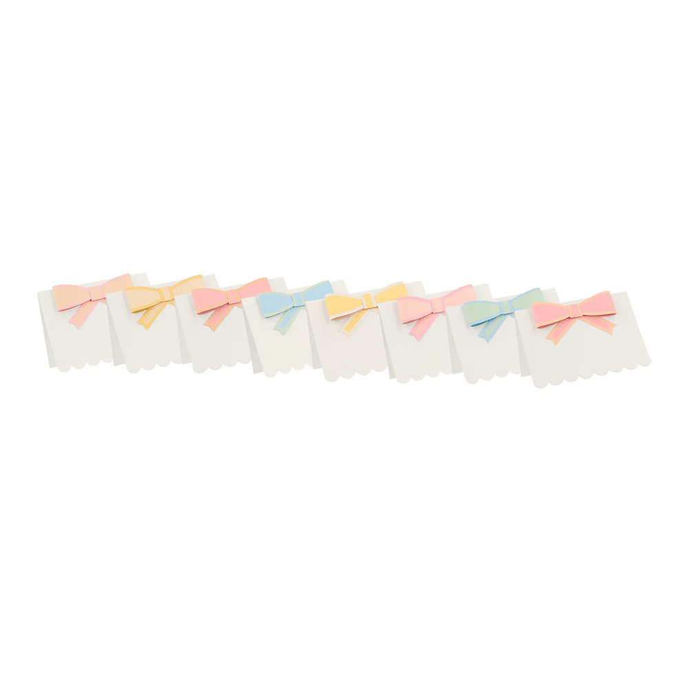 Meri Meri Tissue Pastel Bow Place Cards, Shopsweetluluss