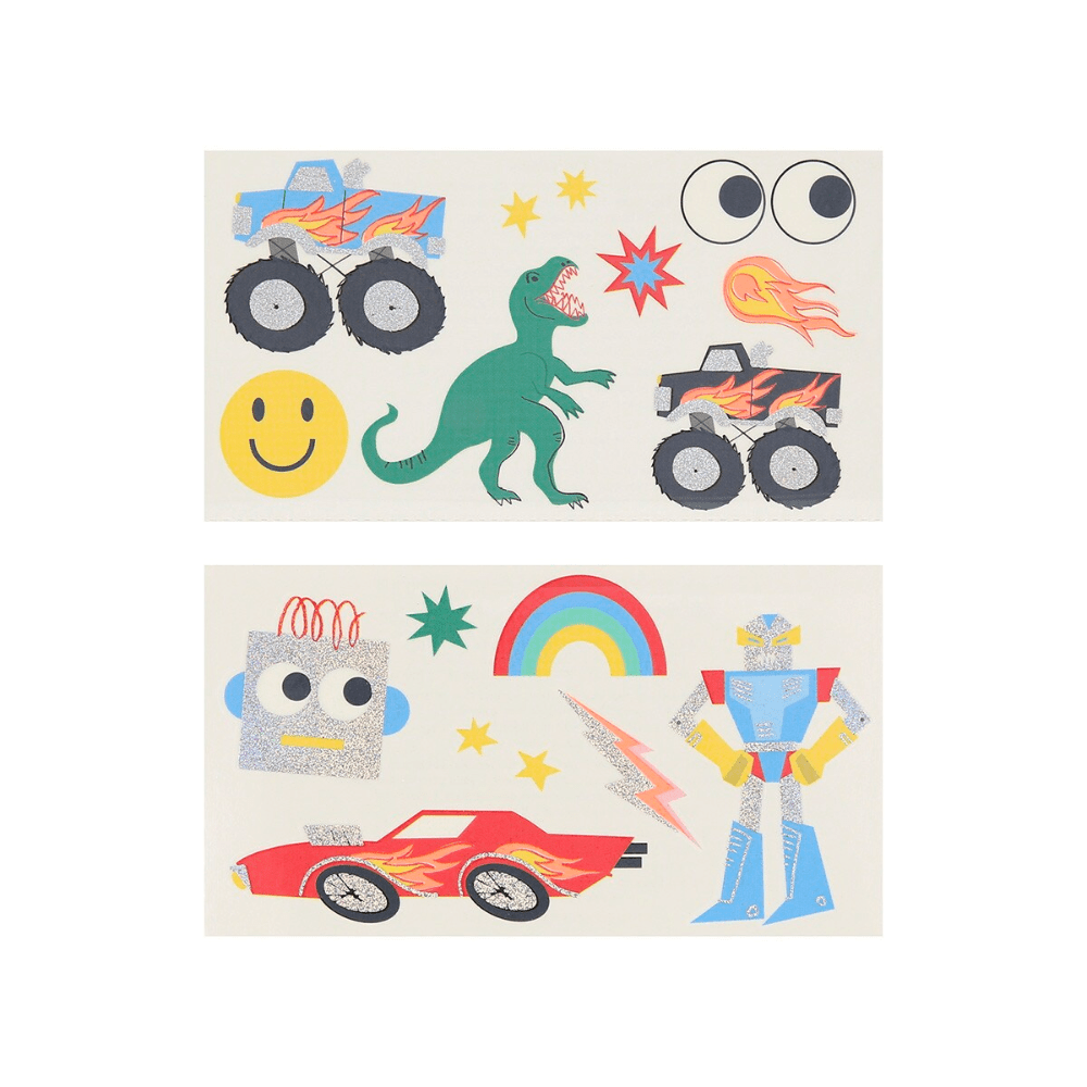 Meri Meri Toybox Icon Temporary Tattoos, Shopsweetluluss