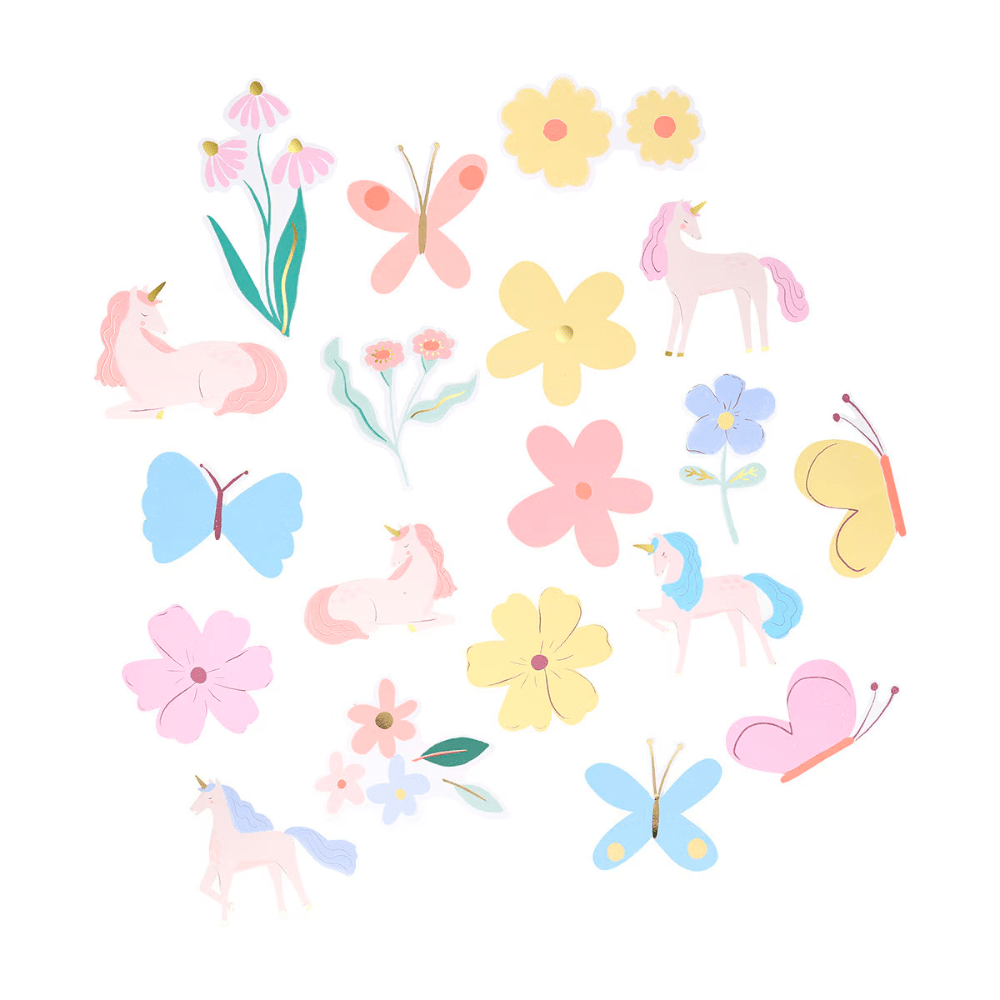 Meri Meri Unicorn Shaped Stickers, Shopsweetluluss
