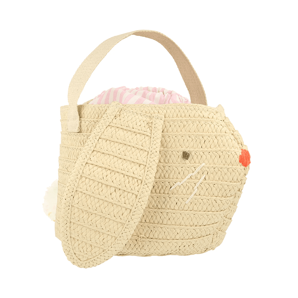 Meri Meri Easter Stripy Ear Bunny Basket Bag, Shopsweetluluss