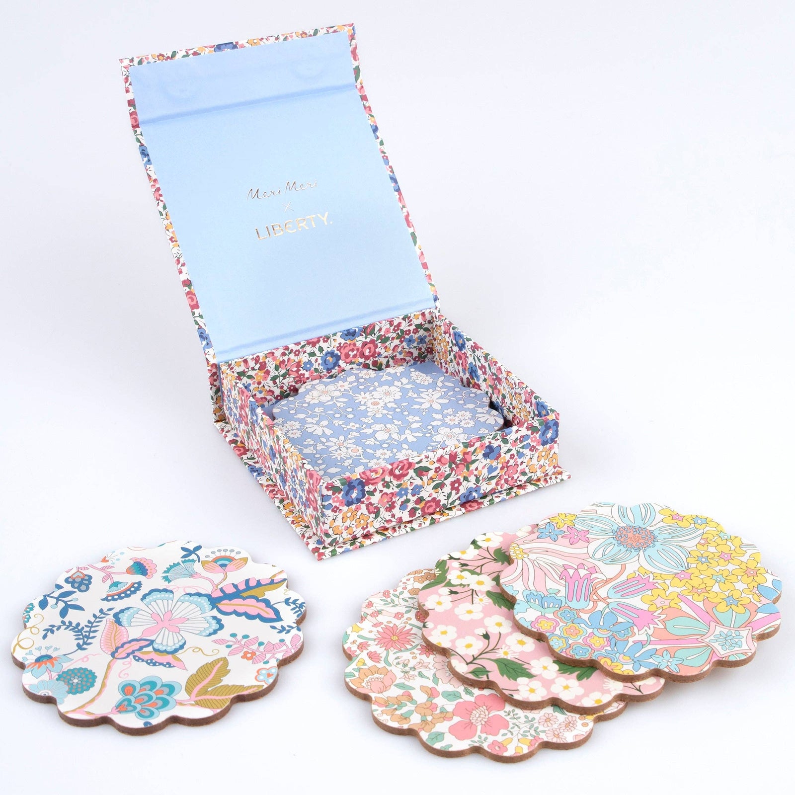 Meri Meri x Liberty Mixed Set Coasters, Shopsweetluluss