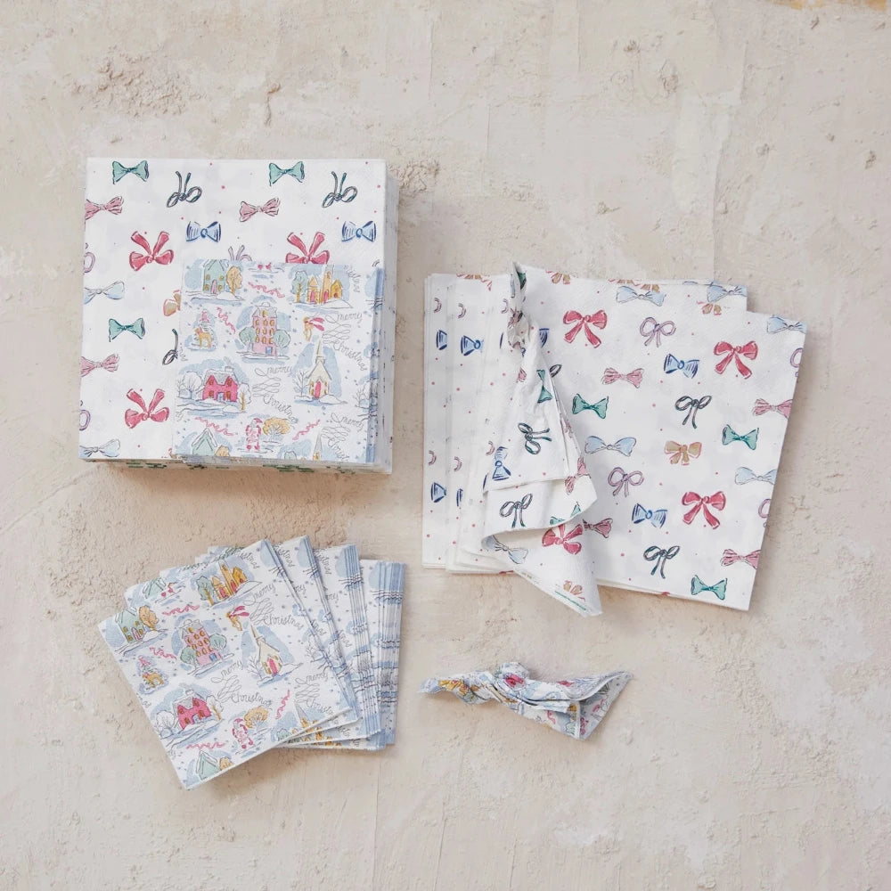 Merry Bow Pattern Napkins, Shopsweetluluss