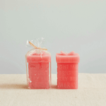 "Merry Bright" Gift Box Shaped Candle, Pink, Shopsweetluluss