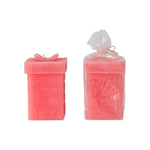 "Merry Bright" Gift Box Shaped Candle, Pink, Shopsweetluluss