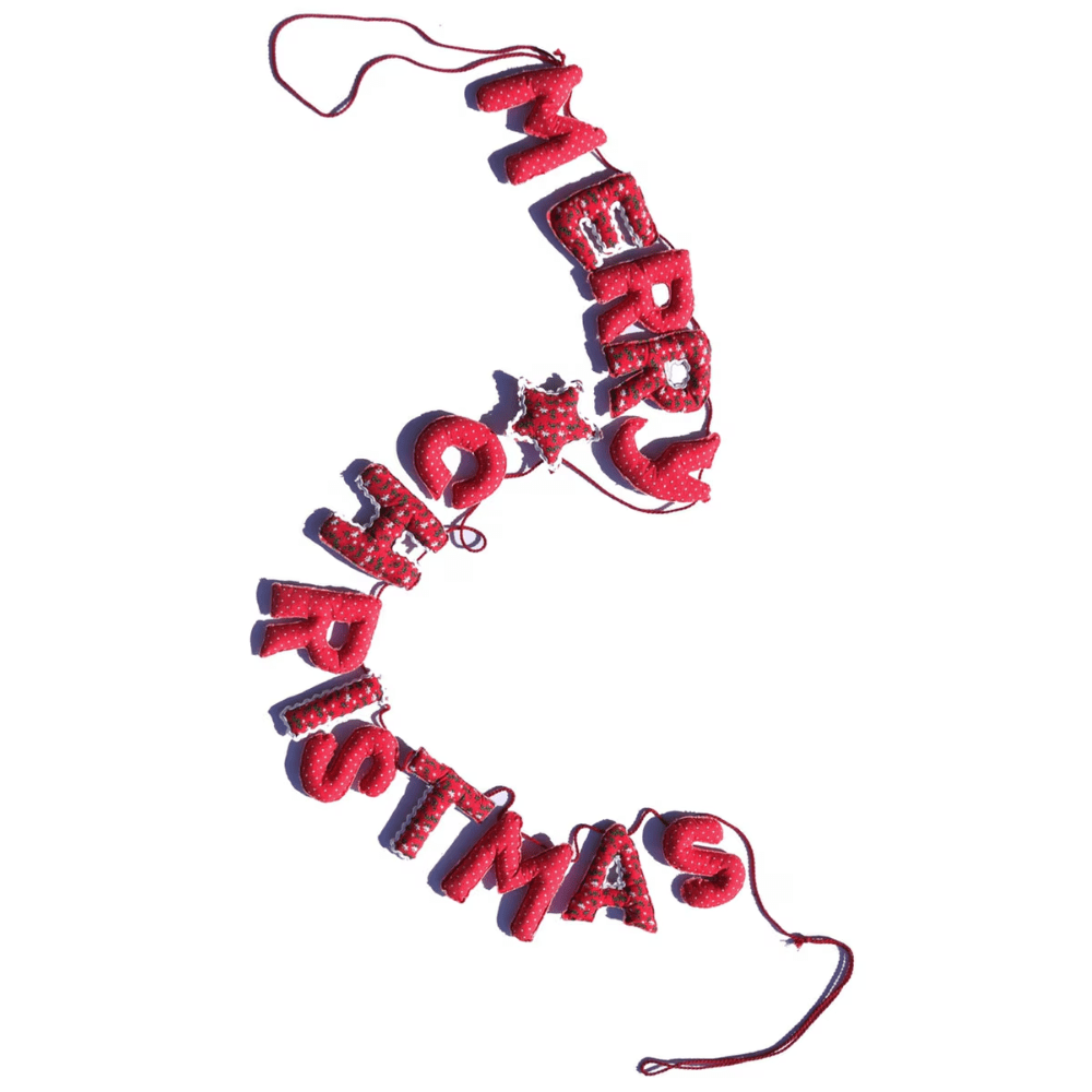 "Merry Christmas" Garland - Calico, Shopsweetluluss