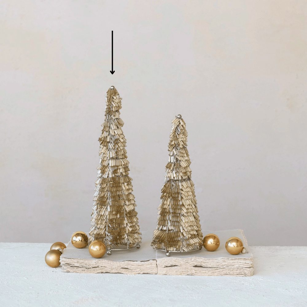 Metal & Glass Bead Christmas Tree, Shopsweetluluss