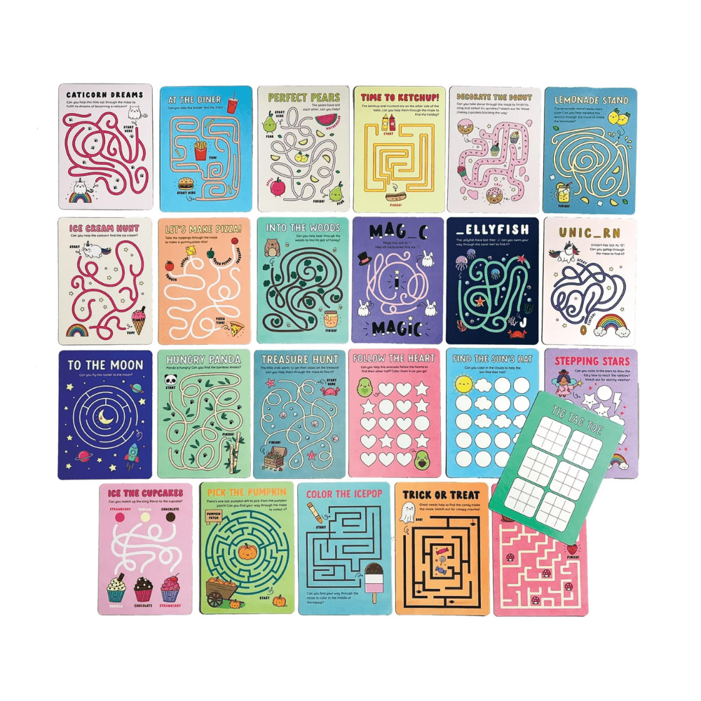 Mini Mazes Activity Cards - Set of 24, Shopsweetluluss