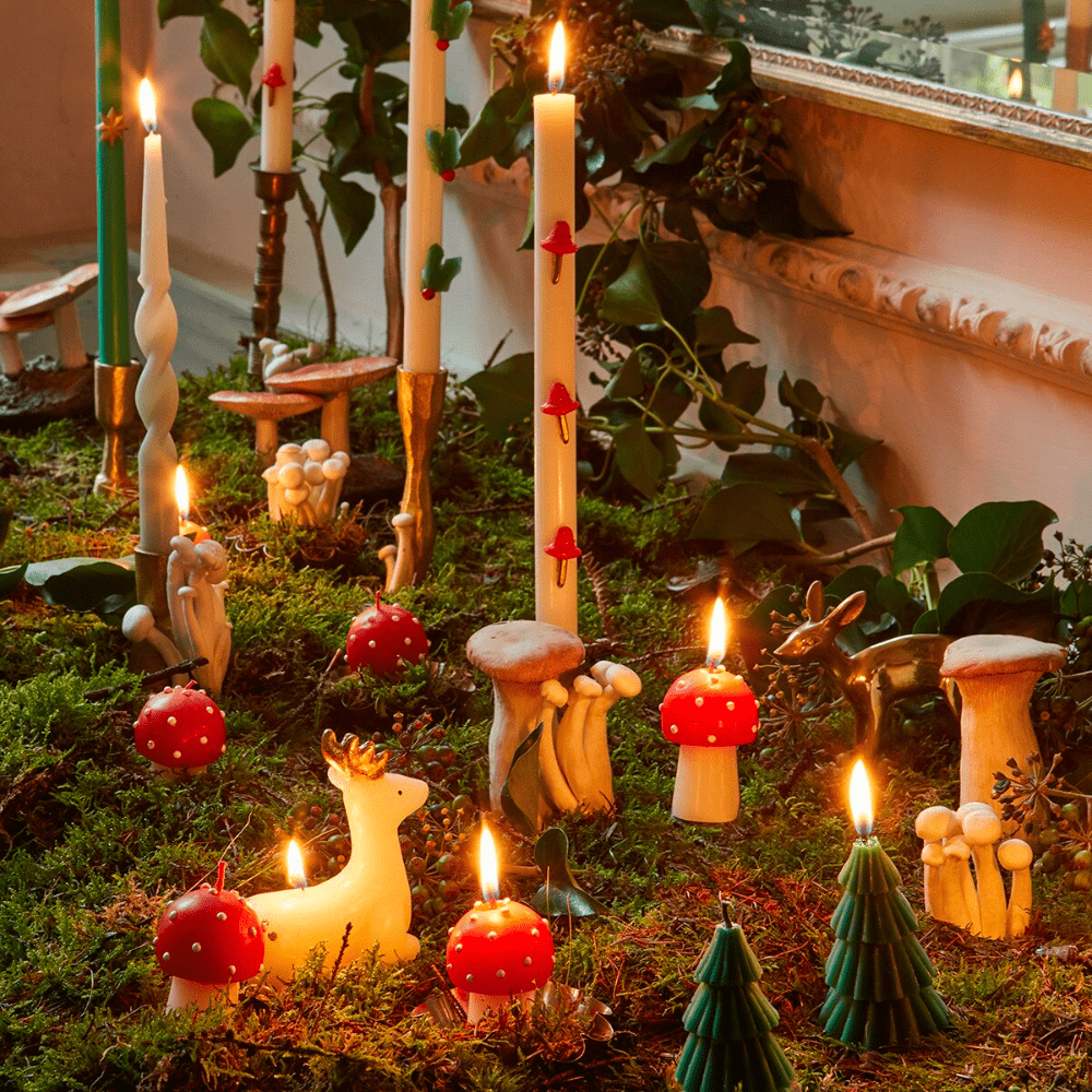 Meri Meri Mini Mushroom Candles, Shopsweetluluss