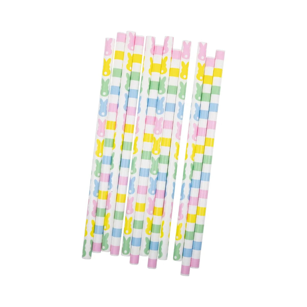 My Mind's Eye Pastel Bunnies Reusable Straws, Shopsweetluluss