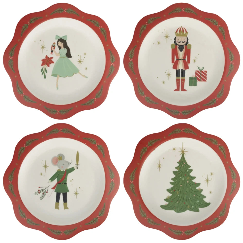 My Mind's Eye Nutcracker Bamboo Plate Set, Shopsweetluluss